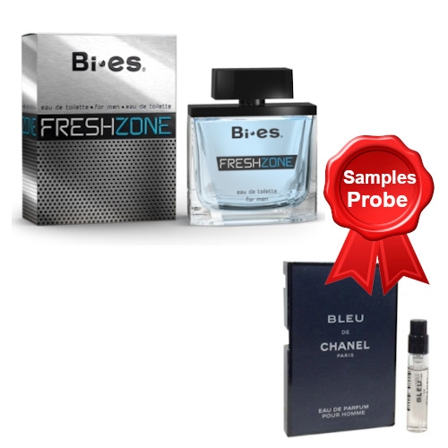 Bi-Es Fresh Zone - Eau de Toilette 100 ml, Probe Chanel Bleu de Chanel