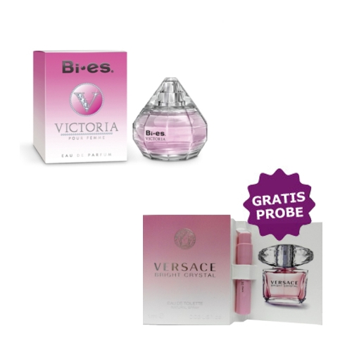 Bi-Es Victoria - Eau de Parfum 100 ml, Probe Versace Bright Crystal
