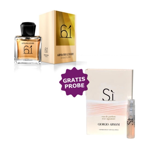 Chatler Armand Luxury 61 - Eau de Parfum 100 ml, Probe Giorgio Armani Si