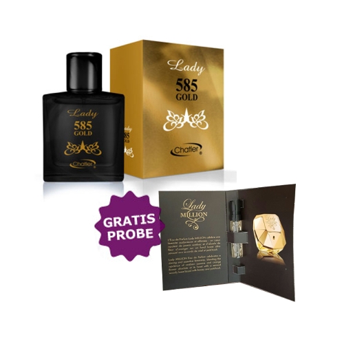 Chatler 585 Gold Lady - Eau de Parfum 100 ml, Probe Paco Rabanne Lady Million