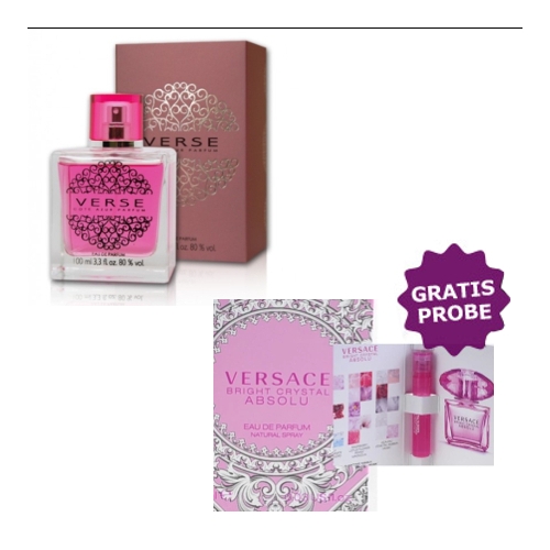 Cote Azur Verse Pink - Eau de Parfum 100 ml, Probe Versace Bright Crystal Absolu