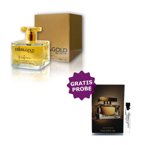 Cote Azur Desire Gold - Eau de Parfum 100 ml, Probe Dolce Gabbana The One Women