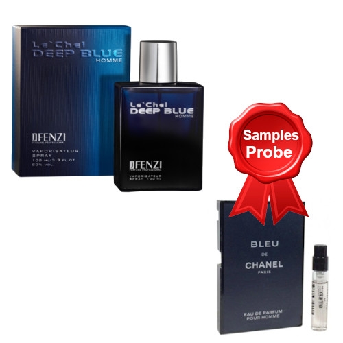 JFenzi Le Chel Deep Blue Homme - Eau de Parfum 100 ml, Probe Chanel Bleu de Chanel