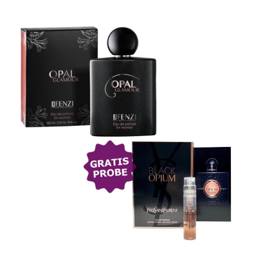 JFenzi Opal Glamour - Eau de Parfum 100 ml, Probe Yves Saint Laurent Opium Black