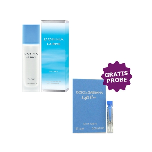La Rive Donna - Eau de Parfum 90 ml, Probe D&G Light Blue Femme