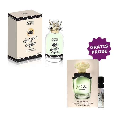 Lamis Garden Of Creation - Eau de Parfum fur Damen 95 ml, Probe Dolce Gabbana Dolce