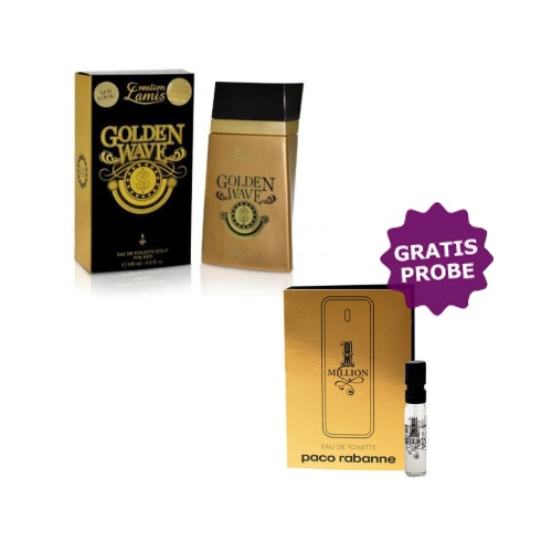 Lamis Golden Wave Men - Eau de Parfum 100 ml, Probe Paco Rabanne 1 Million