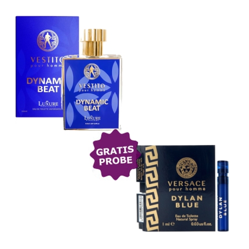 Luxure Vestito Dynamic Beat - Eau de Parfum 100 ml, Probe Versace Dylan Blue Homme