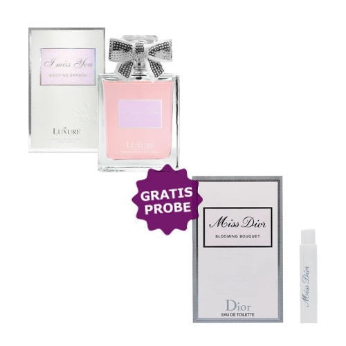 Luxure I Miss You Groving Garden - Eau de Parfum 100 ml, Probe Dior Cherie Blooming Bouquet