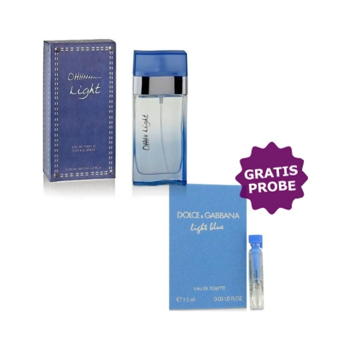 New Brand Ohh Light - Eau de Parfum 100 ml, Probe D&G Light Blue Femme