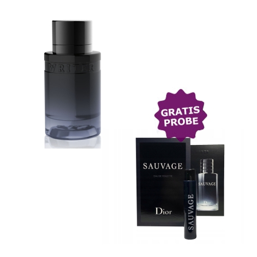 Paris Bleu Cyrus Writer - Eau de Parfum fur Herren 100 ml, Probe Dior Sauvage 1 ml
