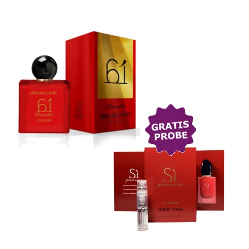 Chatler Armand Luxury 61 Possible - Eau de Parfum 100 ml, Probe Giorgio Armani Si Passione