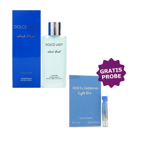 Chatler Dolce Lady - Eau de Parfum 75 ml, Probe D&G Light Blue Femme