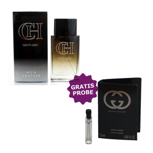 Chatler Giotti CH Grey - Eau de Parfum 100 ml, Probe Gucci Guilty Homme