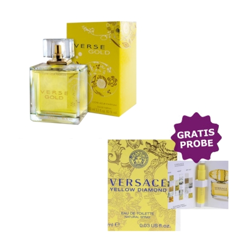 Cote Azur Verse Gold Woman - Eau de Parfum 100 ml, Probe Versace Yellow Diamond
