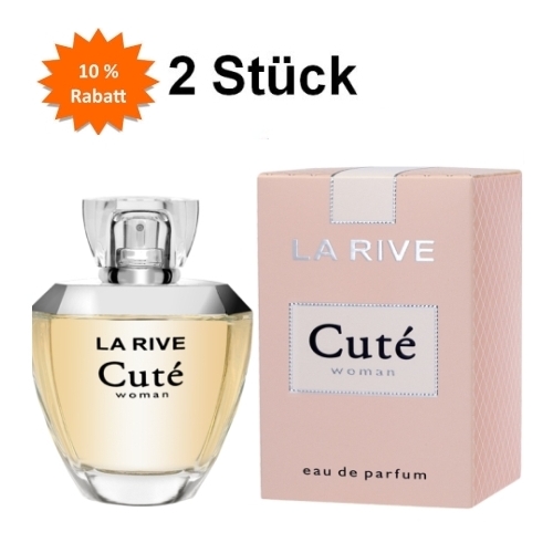 La Rive Cute - Eau de Parfum fur Damen 90 ml, 2 Stuck
