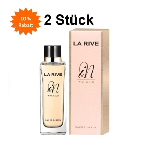 La Rive In Woman - Eau de Parfum fur Damen 90 ml, 2 Stuck