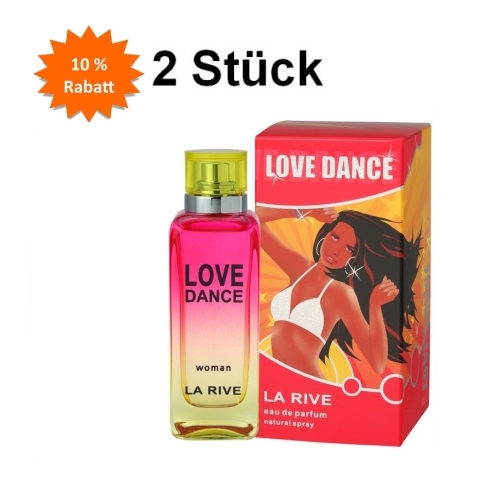La Rive Love Dance - Eau de Parfum fur Damen 90 ml, 2 Stuck