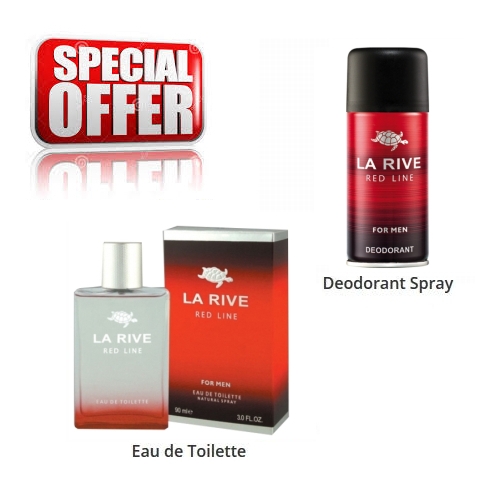 La Rive Red Line - Aktions-Set, Eau de Toilette, Deodorant