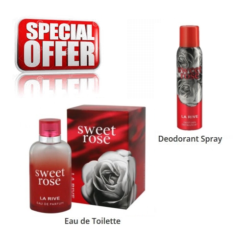 La Rive Sweet Rose - Aktions-Set, Eau de Parfum, Deodorant