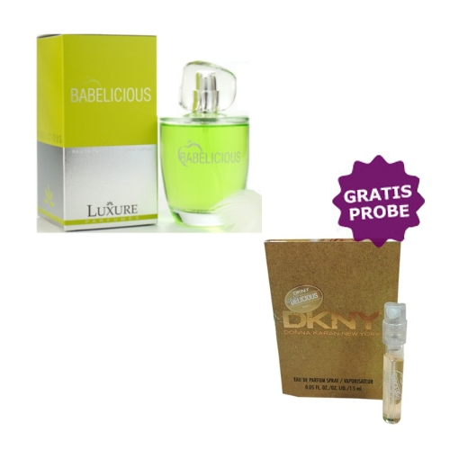 Luxure Babelicious - Eau de Parfum fur Damen 100 ml,  Probe Donna Karan Be Delicious 1,5 ml
