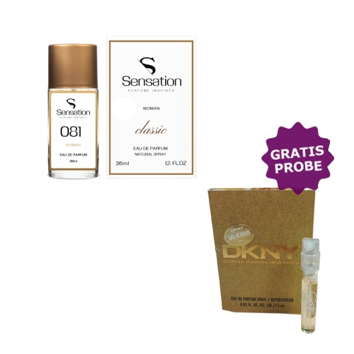Sensation No.081 - Eau de Parfum fur Damen 36 ml, Probe Donna Karan Be Delicious